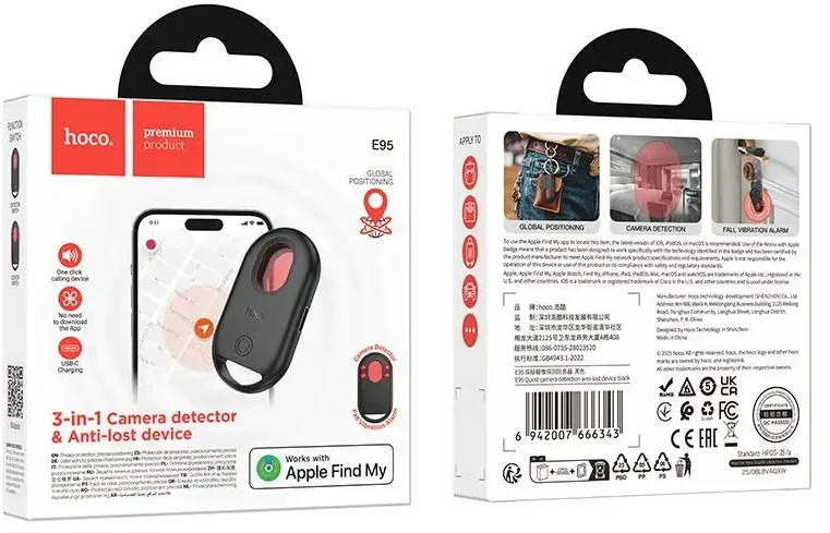 Apple suderinamas ieškiklis „Find My Hoco E95 Juodas“