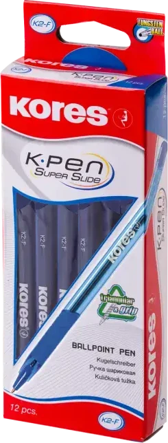 Tušinukas KORES K6-F, 0.7 mm, mėlynos spalvos tušas