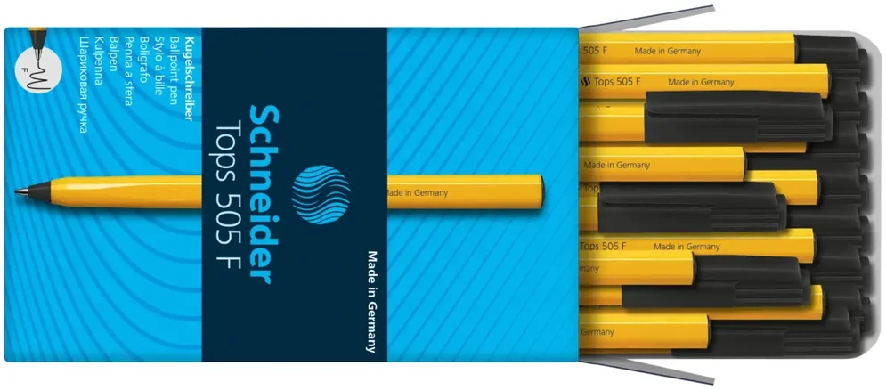 Schneder Tušinukas TOPS 505 F, Schneider, 0.4mm, juodos sp.