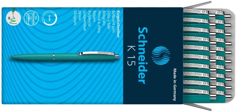 Automatinis tušinukas Schneider K15, 0,5mm, žalios spalvos