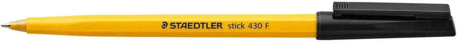STAEDTLER tušinukas „Stick 430 F“, juodas, 0,3 mm, su dangteliu