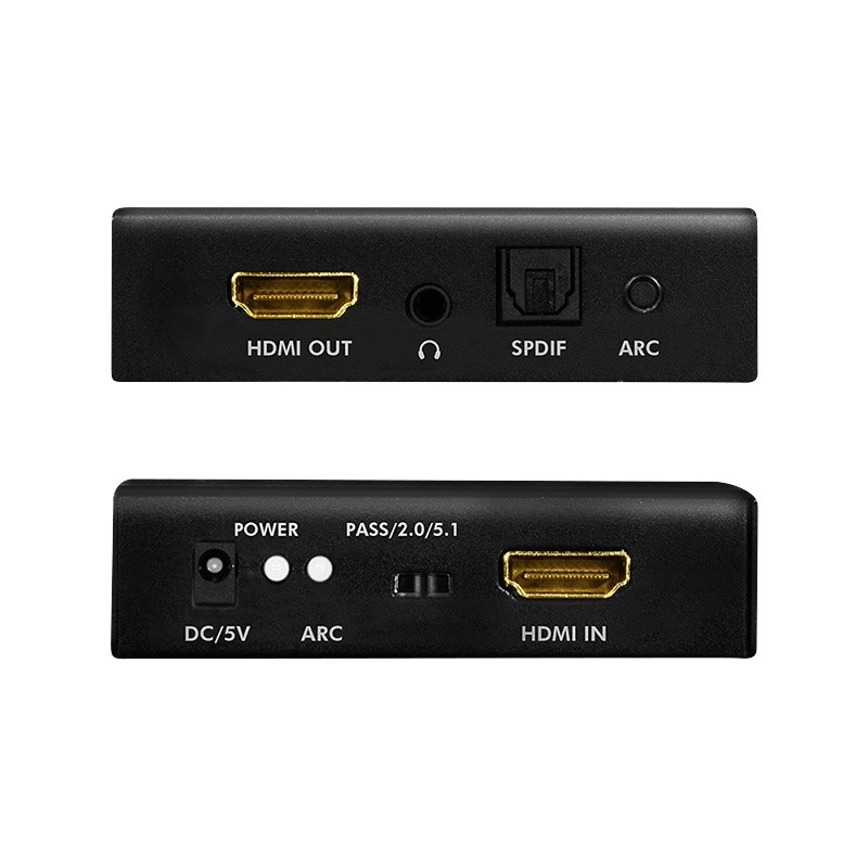 AV adapteris LogiLink LogiLink HDMI- Audio- Extract, 2CH / 5.1CH, SPDIF, 4K / 60Hz, schw.