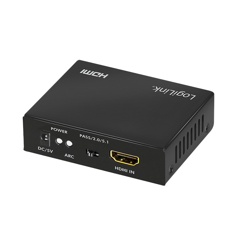 AV adapteris LogiLink LogiLink HDMI- Audio- Extract, 2CH / 5.1CH, SPDIF, 4K / 60Hz, schw.