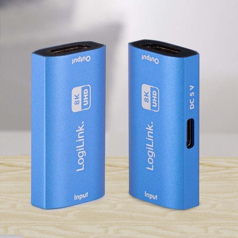 „LogiLink“ kartotuvas HDMI, 8K/60HZ, HDCP2.3, Alu, mėlyna