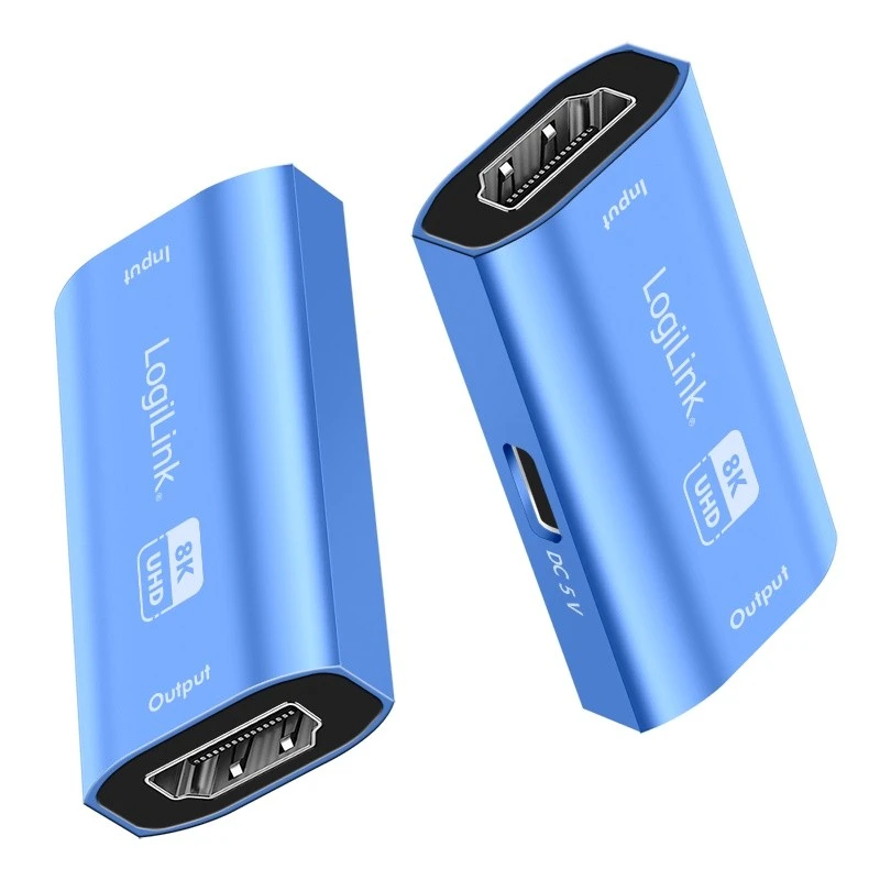 LogiLink HDMI kartotuvų pora, mėlynas aliuminis