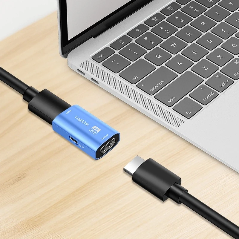 „LogiLink“ kartotuvas HDMI, 8K/60HZ, HDCP2.3, Alu, mėlyna