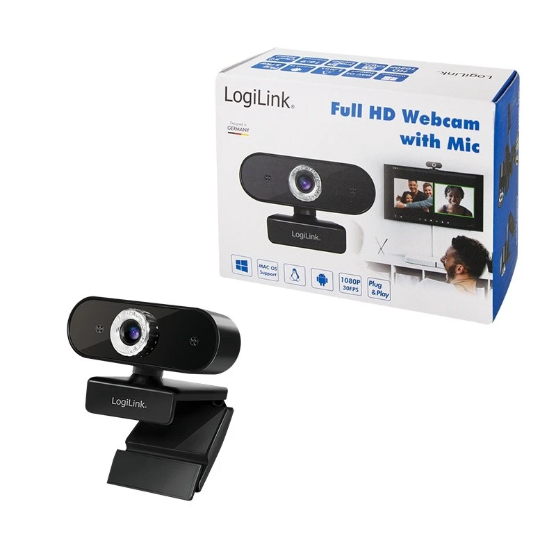 LOGILINK UA0371 Pro Full HD USB kameros mikrofonas