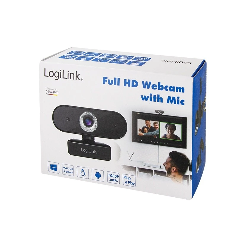 LOGILINK UA0371 Pro Full HD USB kameros mikrofonas
