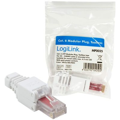 LOGILINK MP0025 LOGILINK - UTP Cat.6 modulinis kištukas be įrankių