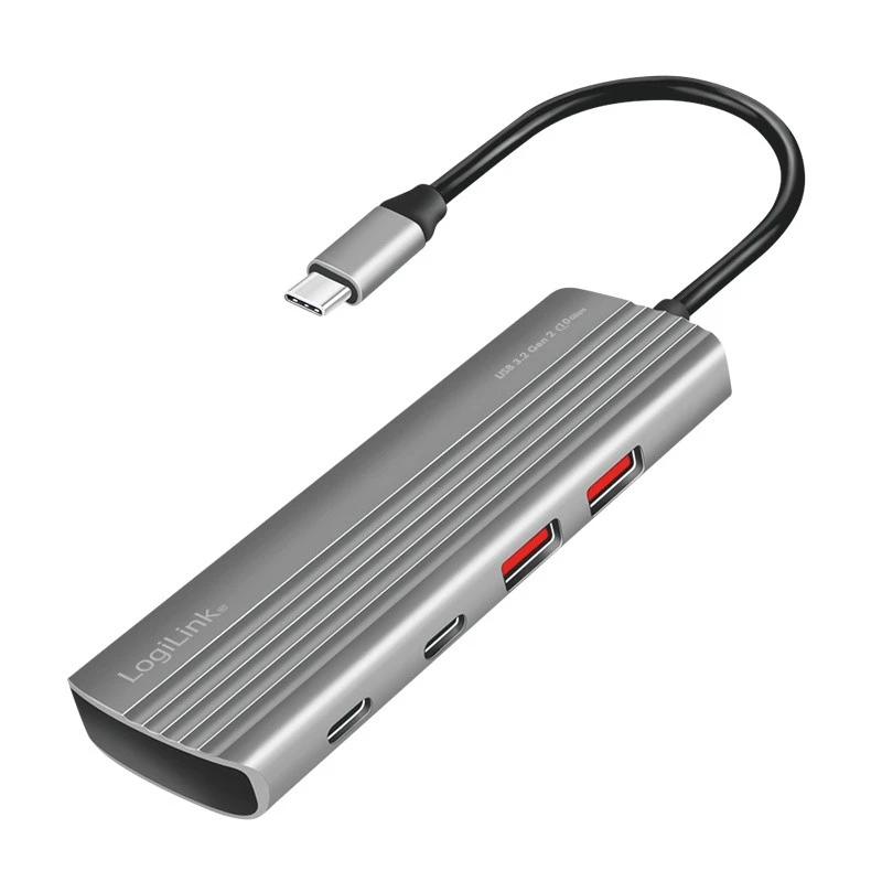 LogiLink USB-C šakotuvas su briaunotu korpusu