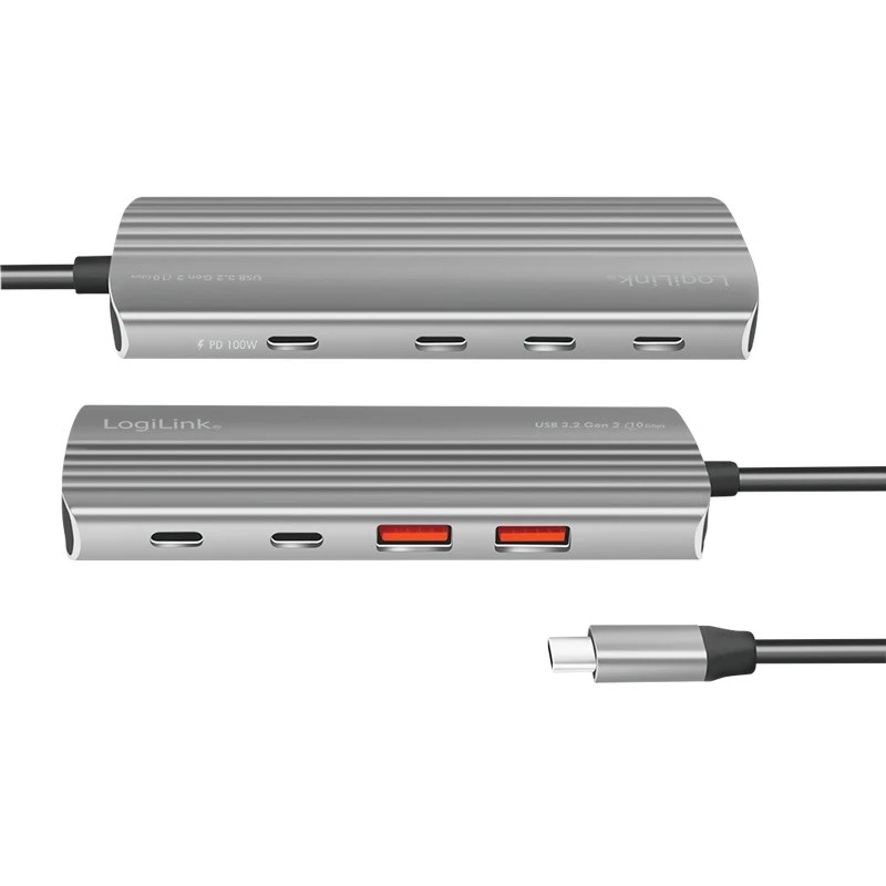 LogiLink USB3.2 šakotuvas, 2x USB-A, 5x USB-C, PD, 100W