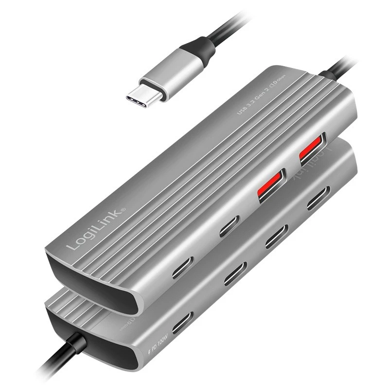 LogiLink USB3.2 šakotuvas, 2x USB-A, 5x USB-C, PD, 100W