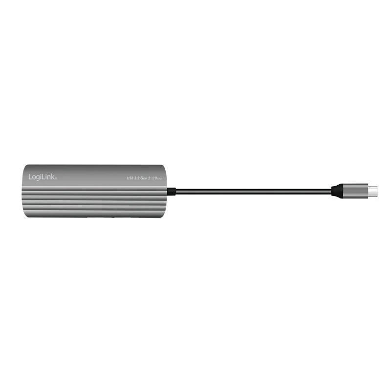 LogiLink USB-C adapteris, pilkas briaunotas korpusas