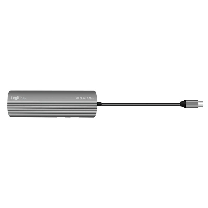 LogiLink USB 3.2 šakotuvas, pilkas, su laidu
