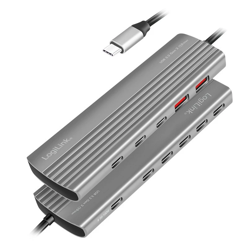 LogiLink Hub USB3.2 2xUSB-A, 8x USB-C, PD, 100W