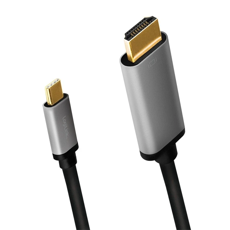 „LogiLink USB-C“ - HDMI laidas 1,8 m, antgalis