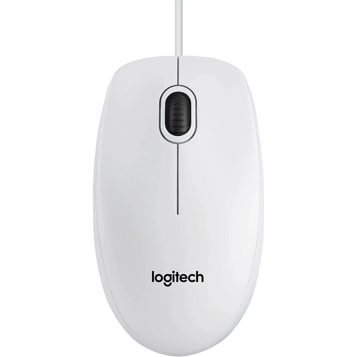 Pelė LOGITECH B100, USB, balta sp.