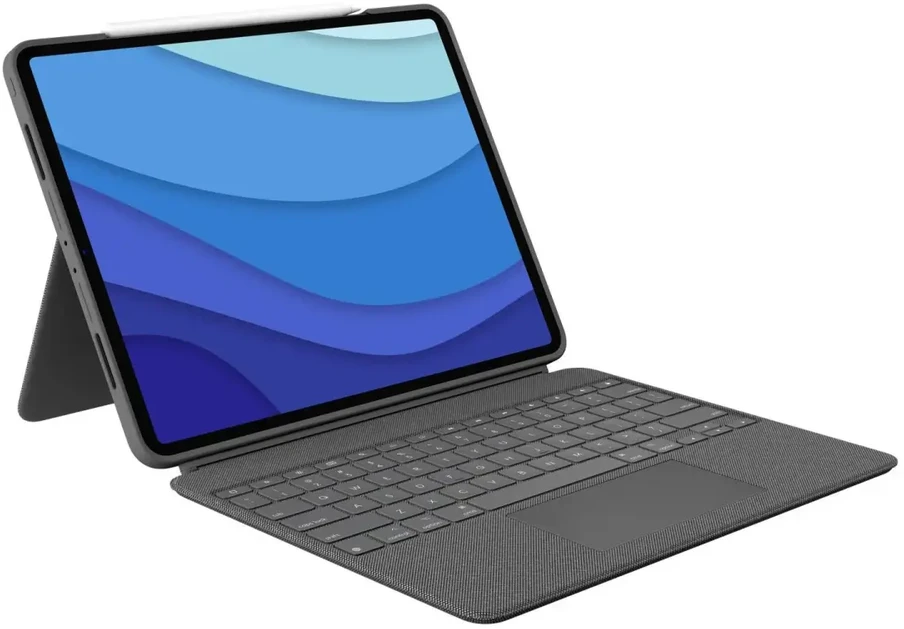 Klaviatūra Logitech Combo Touch 920-010208 klaviatūros dėklas iPad Pro 12.9, pilkas, DE