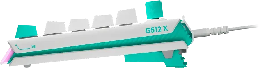 Klaviatūra žaidimai Logitech G512 X 75 laidinis magnetinis-mechaninis apšvietimas balta