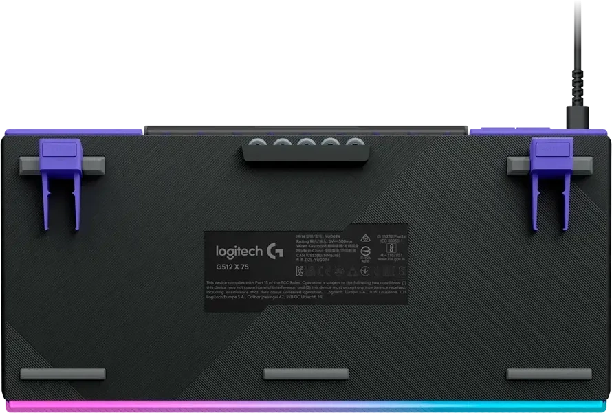 Klaviatūra LOGITECH G512 X 75 - Juodas - US INT'L - USB- EMEA28i-935