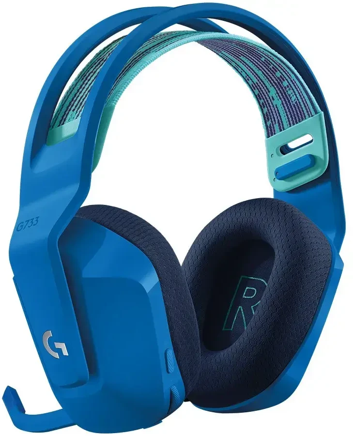 Belaidės ausinės Logitech G733, LIGHTSPEED, RGB, Mėlynos spalvos
