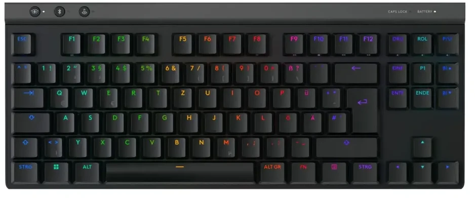 Belaidė klaviatūra Logitech G515 LIGHTSPEED TKL, Juodos spalvos, Išdėstymas: Vokiečių k. (Qwertz)