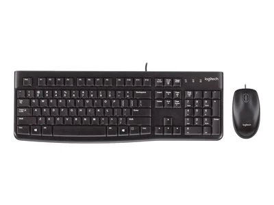 Logitech MK120 Combo Laidinė klaviatūra + pelė, USB, FR, Juoda