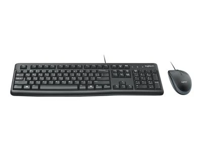 Logitech MK120 Combo Laidinė klaviatūra + pelė, USB, FR, Juoda