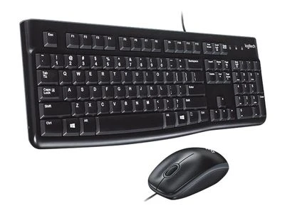 Logitech MK120 Combo Laidinė klaviatūra + pelė, USB, FR, Juoda