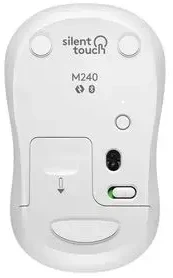 Logitech M240 Silent – pelė – Bluetooth – baltos spalvos