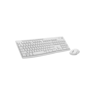 Tyli belaidė Klaviatūra su pele Logitech MK295, DE išdėstymas, Balta