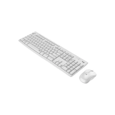 Tyli belaidė Klaviatūra su pele Logitech MK295, DE išdėstymas, Balta