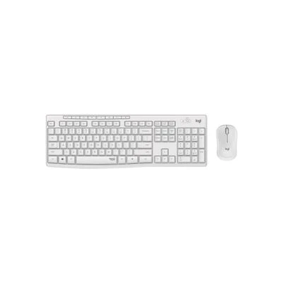 Tyli belaidė Klaviatūra su pele Logitech MK295, DE išdėstymas, Balta