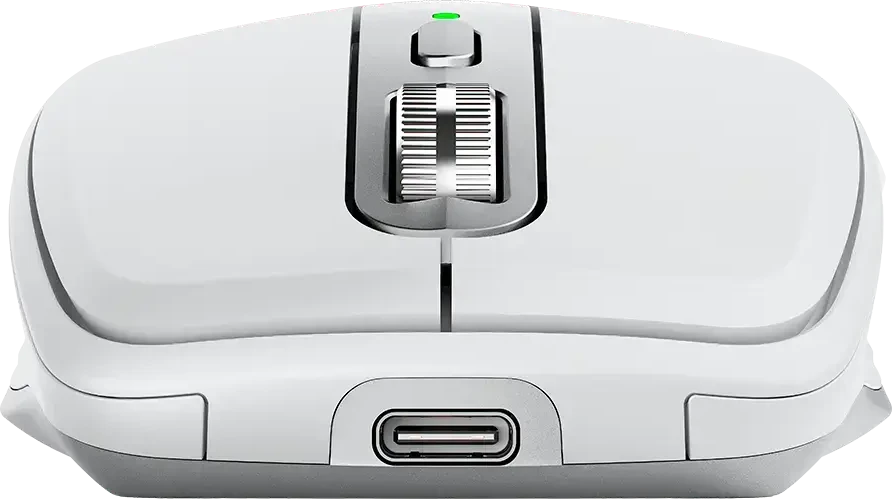 Belaidė pelė Logitech MX Anywhere 3S - RF belaidė + Bluetooth, lazerinis, 8000 DPI, Pale Pilkas (Baltas)