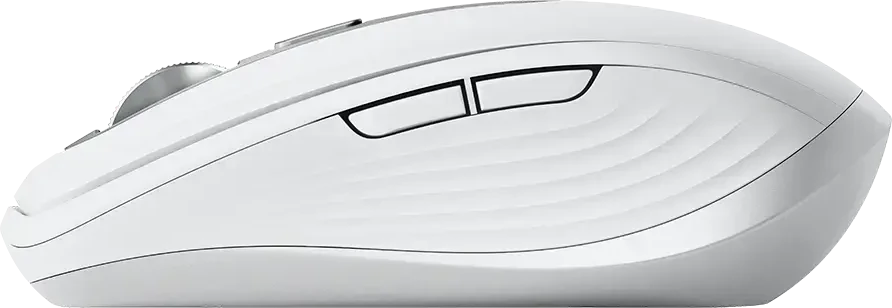 Belaidė pelė Logitech MX Anywhere 3S - RF belaidė + Bluetooth, lazerinis, 8000 DPI, Pale Pilkas (Baltas)