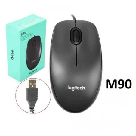Optinė pelė su laidu Logitech M90 juoda