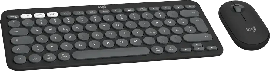 Klaviatūra ir pelė Logitech Pebble 2 Combo for Mac, grafito spalvos