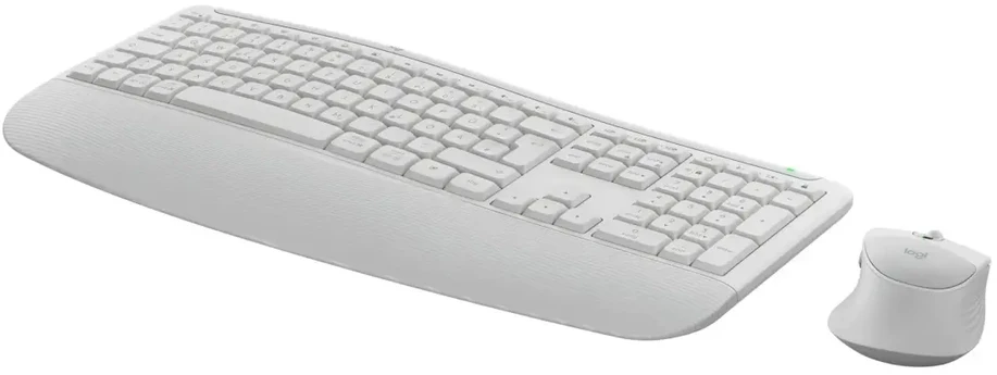 Logitech Signature Comfort Plus MK880 Klaviatūra-Maus-Set | Kabellos, Ergonomisch & Bluetooth, Weiß