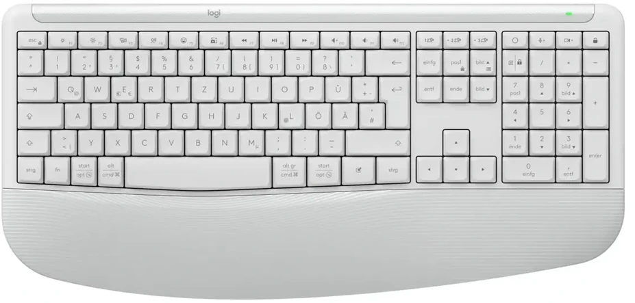 Logitech Signature Comfort Plus MK880 Klaviatūra-Maus-Set | Kabellos, Ergonomisch & Bluetooth, Weiß