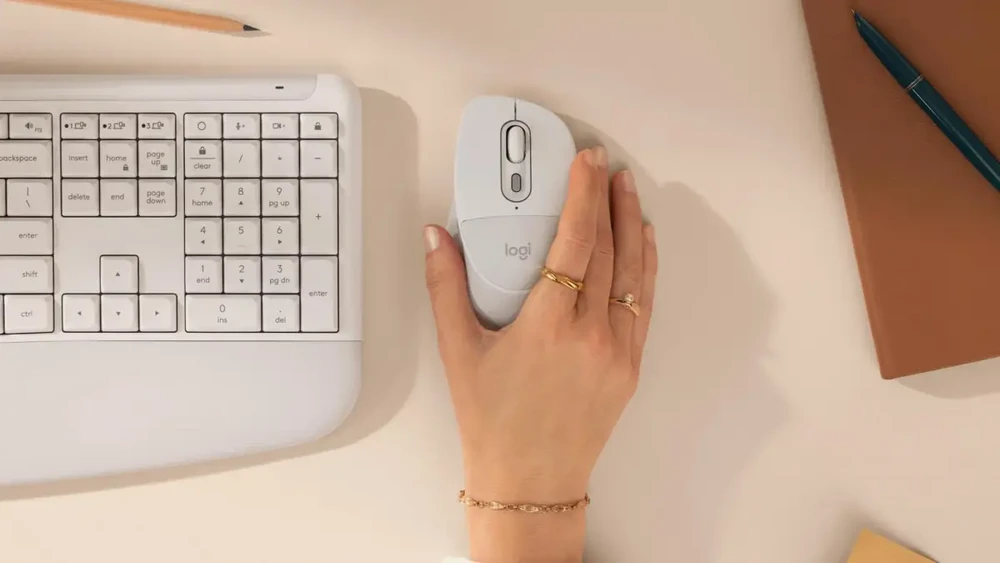 Logitech Signature Comfort Plus MK880 Klaviatūra-Maus-Set | Kabellos, Ergonomisch & Bluetooth, Weiß