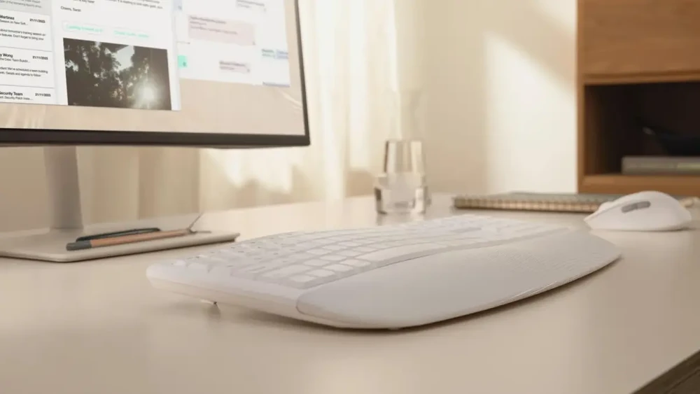 Logitech Signature Comfort Plus MK880 Klaviatūra-Maus-Set | Kabellos, Ergonomisch & Bluetooth, Weiß