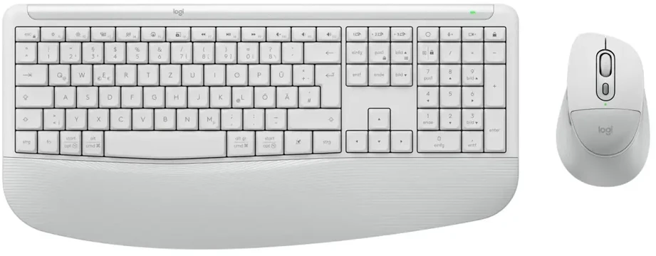 Logitech Signature Comfort Plus MK880 Klaviatūra-Maus-Set | Kabellos, Ergonomisch & Bluetooth, Weiß
