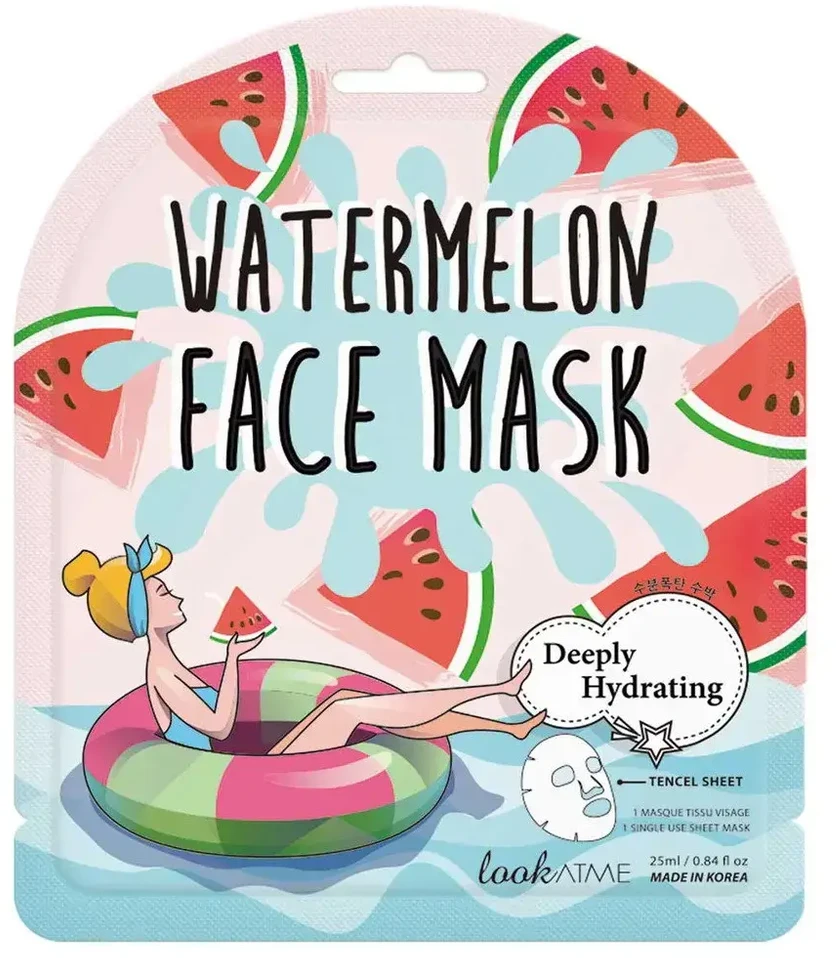 Look At Me, Look At Me, Watermelon, Deep Moisturizing, Sheet Mask, For Face, 25 ml