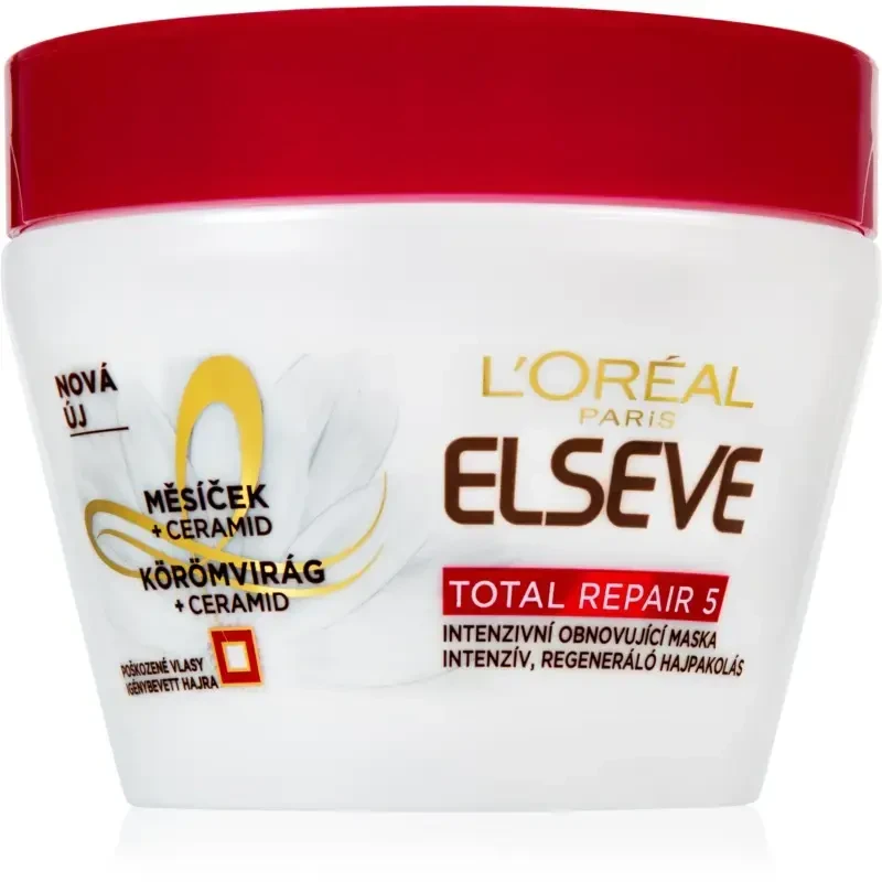 L'Oréal Paris Elseve Total Repair 5 Mask plaukų kaukė moterims, 300 ml