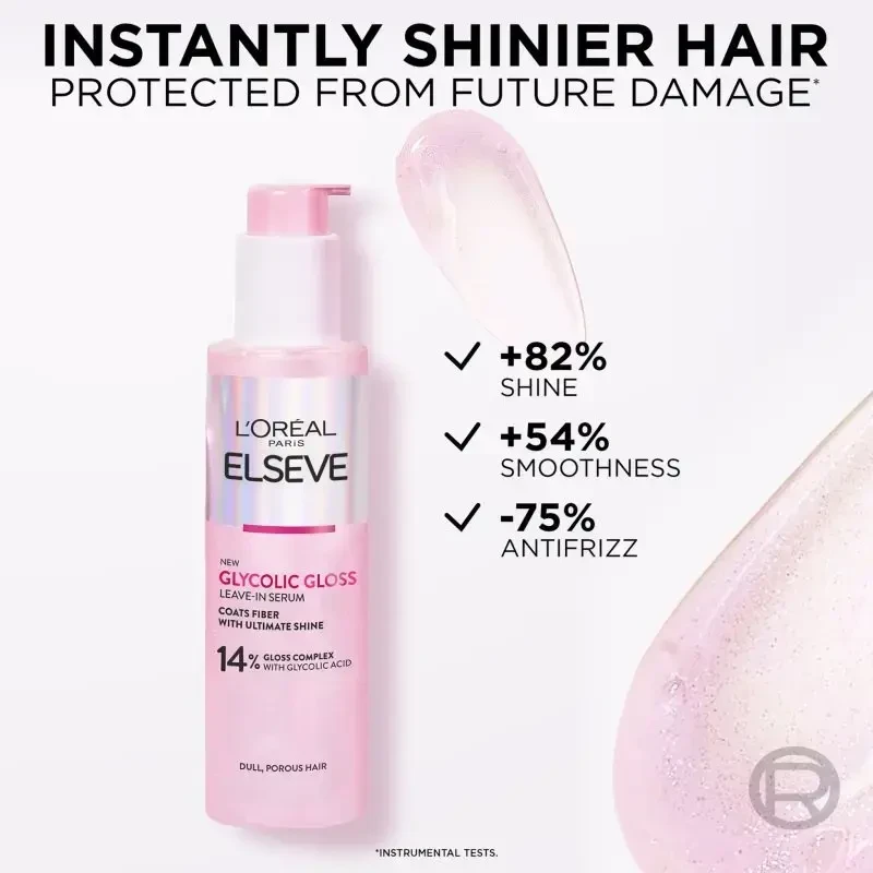 Nenuplaunamas serumas plaukams L'Oréal Paris Elseve Glycolic Gloss Leave-In, 150 ml