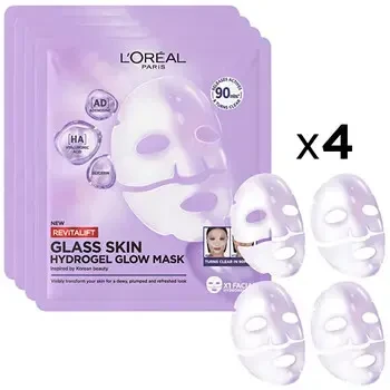 L'Oreal Filler Glass Skin Mask 4 x 25 g brightening mask set