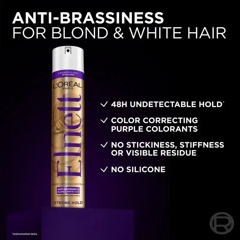 L'Oréal Paris Elnett Micro-Diffusion Hairspray Anti-Brassiness Plaukų lakas