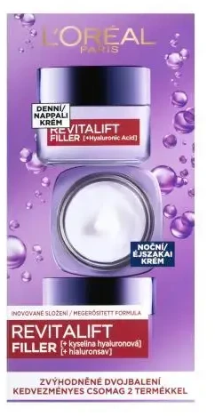 L'Oréal Paris Revitalift Filler HA Duo Set Day kreminis moterims, 50 ml