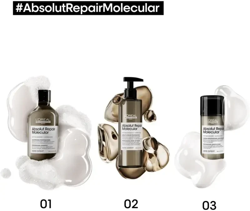 L'oréal Professionnel Absolut Repair Molecular sulfatų neturintis plaukų šampūnas 300 ml