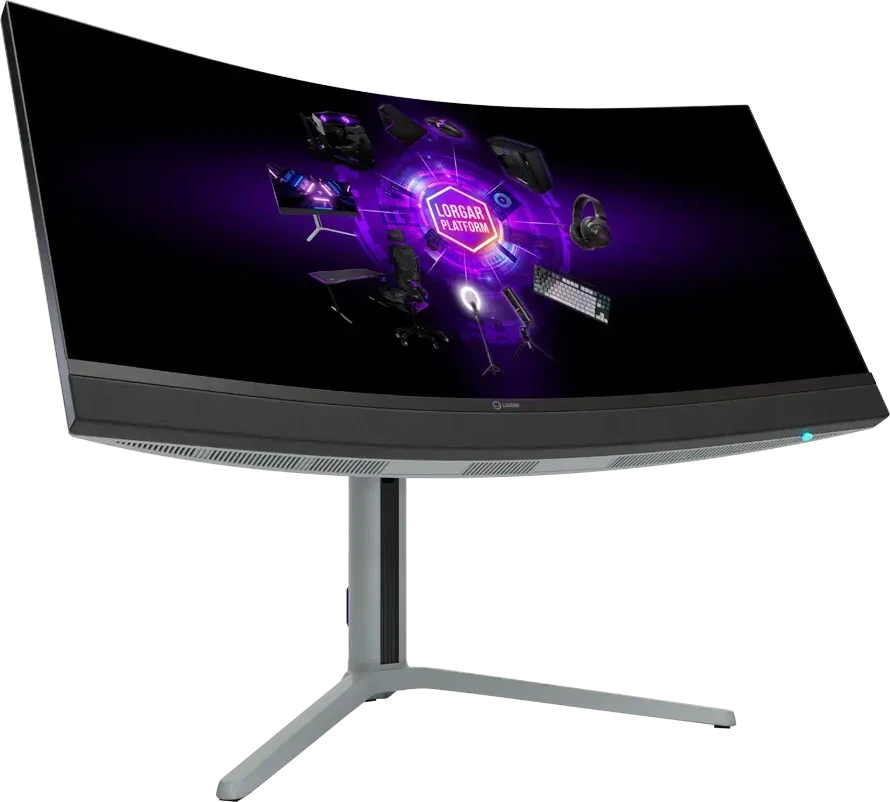 LORGAR Gaming Monitorius Pro 34MP1 34in UWQHD Mini-LED 180Hz Pilkas